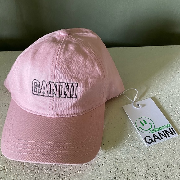 GANNI Light Pink Baseball Hat NWT - Picture 7 of 9